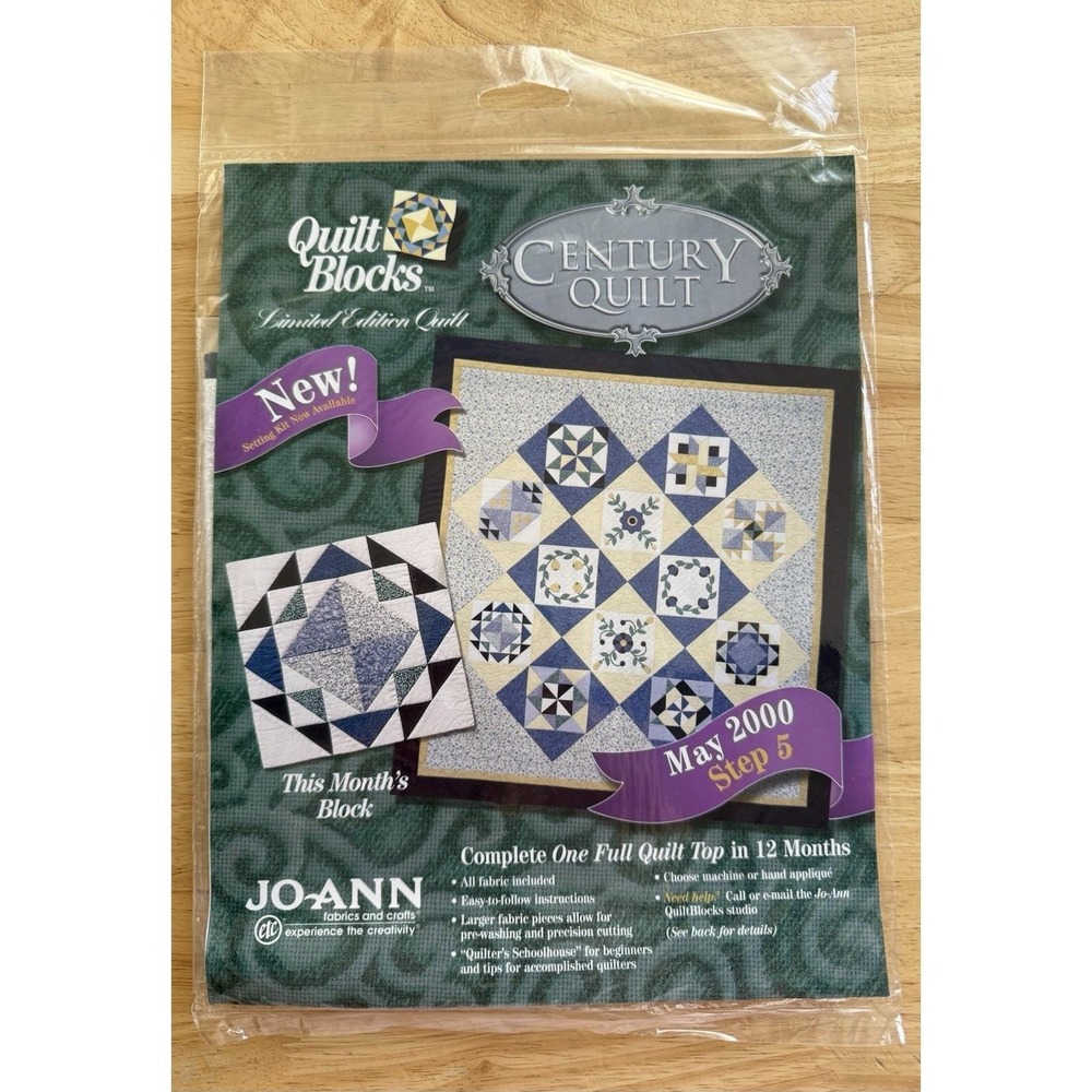 Joann May 2000 Limited Edition Century Quilt Block Of The Month Kit Step 5